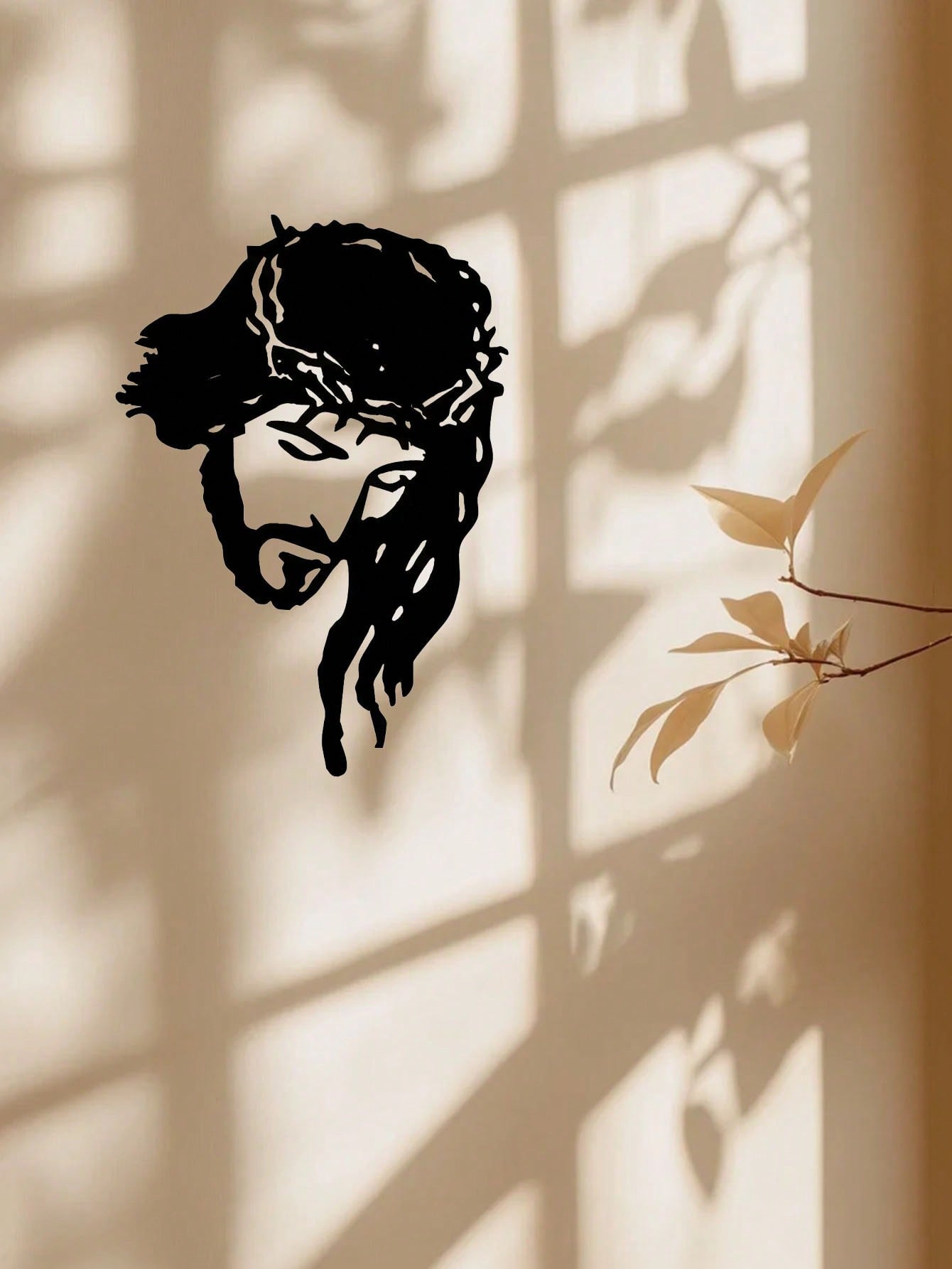 One piece of Jesus Christ metal wall decoration - elegant home decoration, wrought iron silhouette art, inspirational wall decoration. Easter decoration. Easter party gifts
