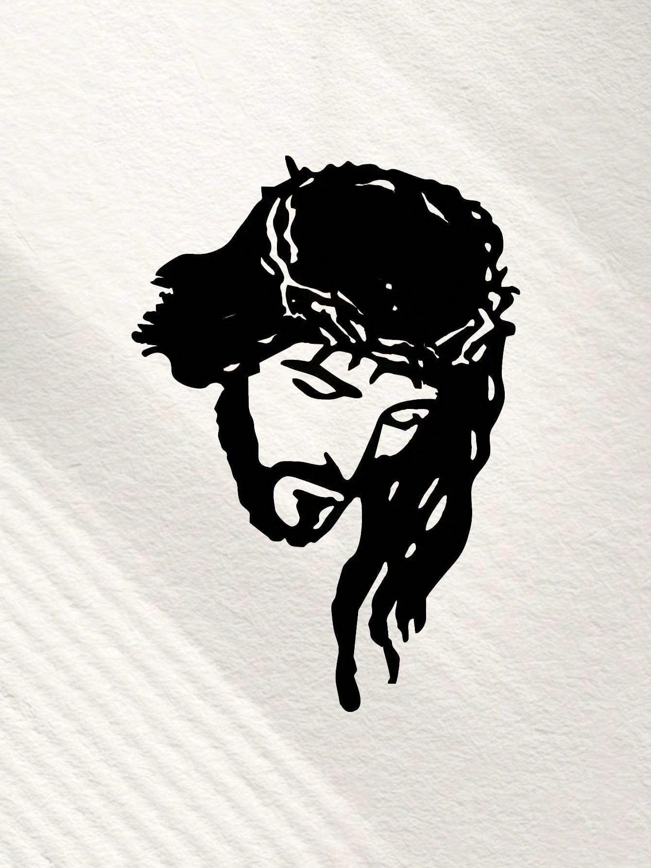 One piece of Jesus Christ metal wall decoration - elegant home decoration, wrought iron silhouette art, inspirational wall decoration. Easter decoration. Easter party gifts