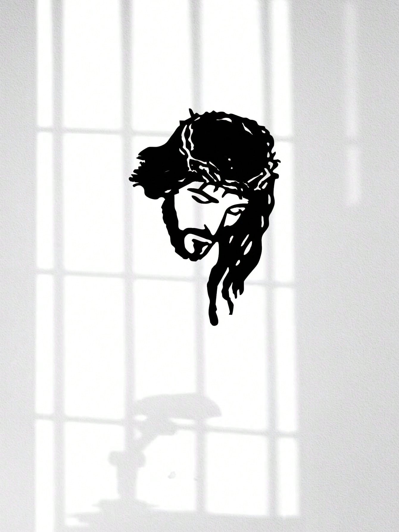 One piece of Jesus Christ metal wall decoration - elegant home decoration, wrought iron silhouette art, inspirational wall decoration. Easter decoration. Easter party gifts
