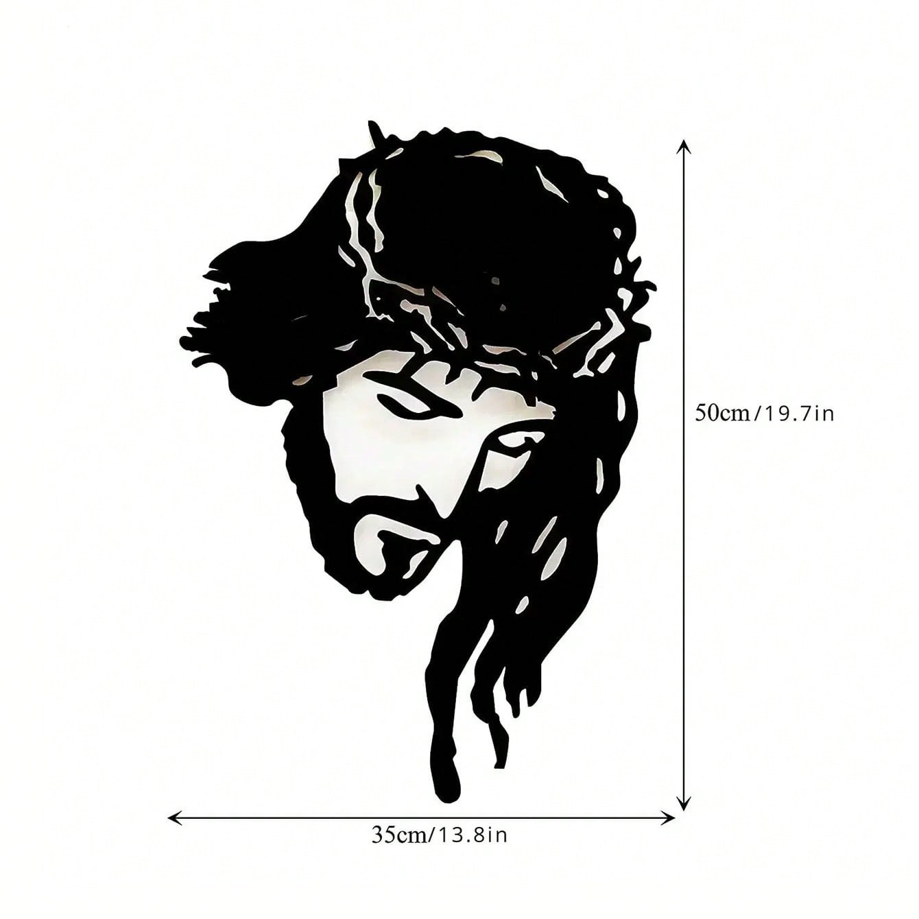 One piece of Jesus Christ metal wall decoration - elegant home decoration, wrought iron silhouette art, inspirational wall decoration. Easter decoration. Easter party gifts