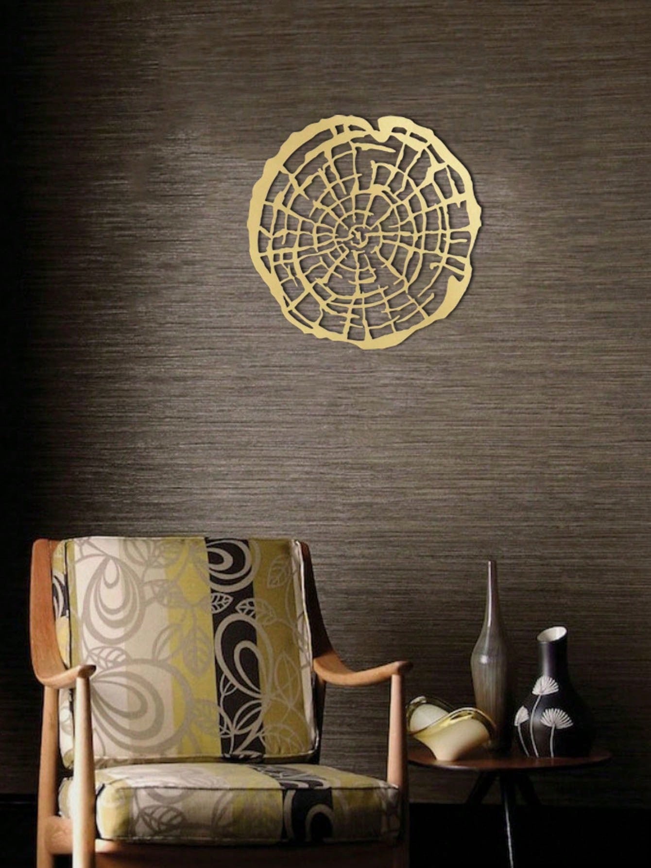 1pc Gold Metal Wall Decor, Contemporary Abstract Wall Sculpture Pendant, Perfect Home Decor For Living Room, Bedroom, Bathroom, Kitchen And Outdoor Space. Gold Decorative Sign, Perfect Lantern Gift. Gifts Birthday Graduation