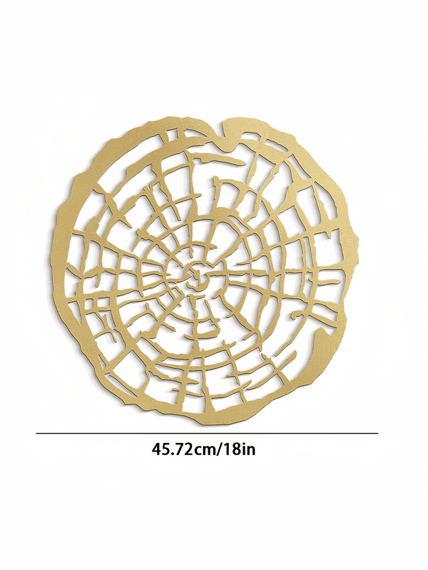 1pc Gold Metal Wall Decor, Contemporary Abstract Wall Sculpture Pendant, Perfect Home Decor For Living Room, Bedroom, Bathroom, Kitchen And Outdoor Space. Gold Decorative Sign, Perfect Lantern Gift. Gifts Birthday Graduation