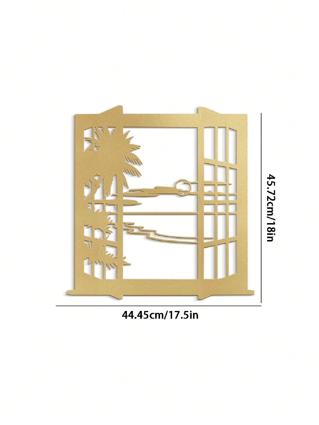 1pc Gold Metal Wall Decor, Contemporary Abstract Wall Sculpture Pendant, Perfect Home Decor For Living Room, Bedroom, Bathroom, Kitchen And Outdoor Space. Gold Decorative Sign, Perfect Lantern Gift. Gifts Birthday Graduation