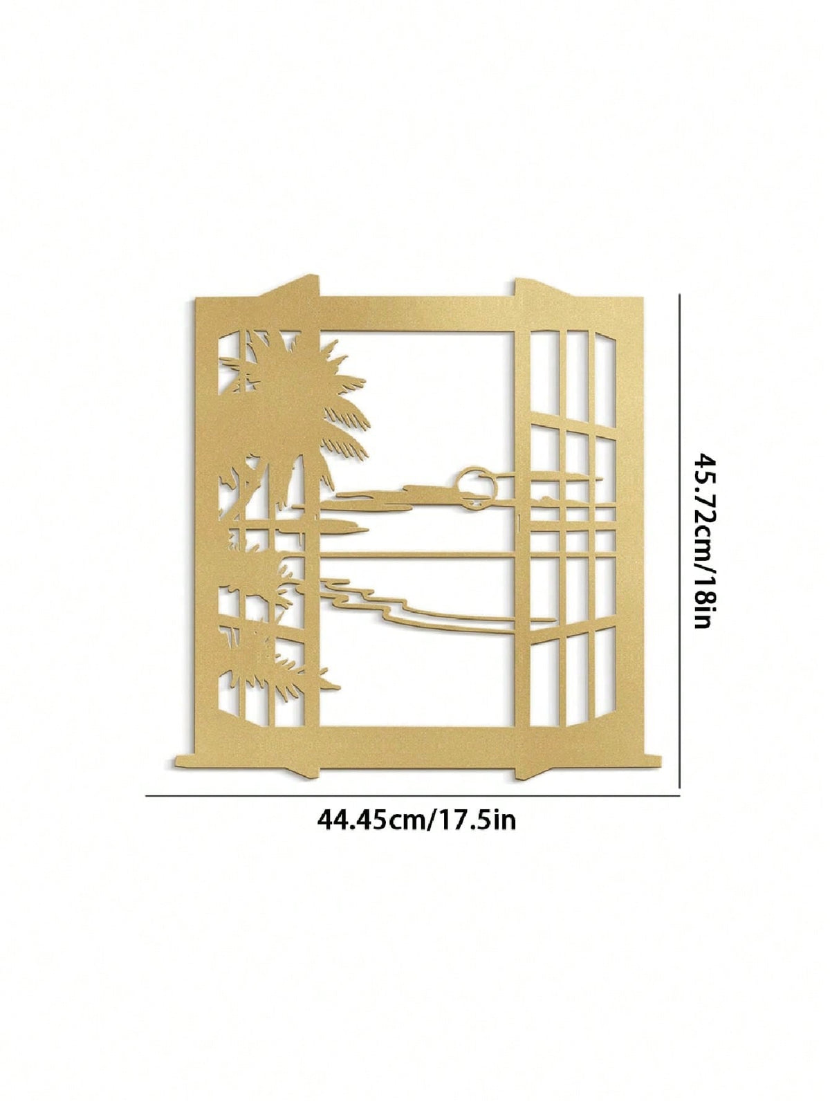1pc Gold Metal Wall Decor, Contemporary Abstract Wall Sculpture Pendant, Perfect Home Decor For Living Room, Bedroom, Bathroom, Kitchen And Outdoor Space. Gold Decorative Sign, Perfect Lantern Gift. Gifts Birthday Graduation
