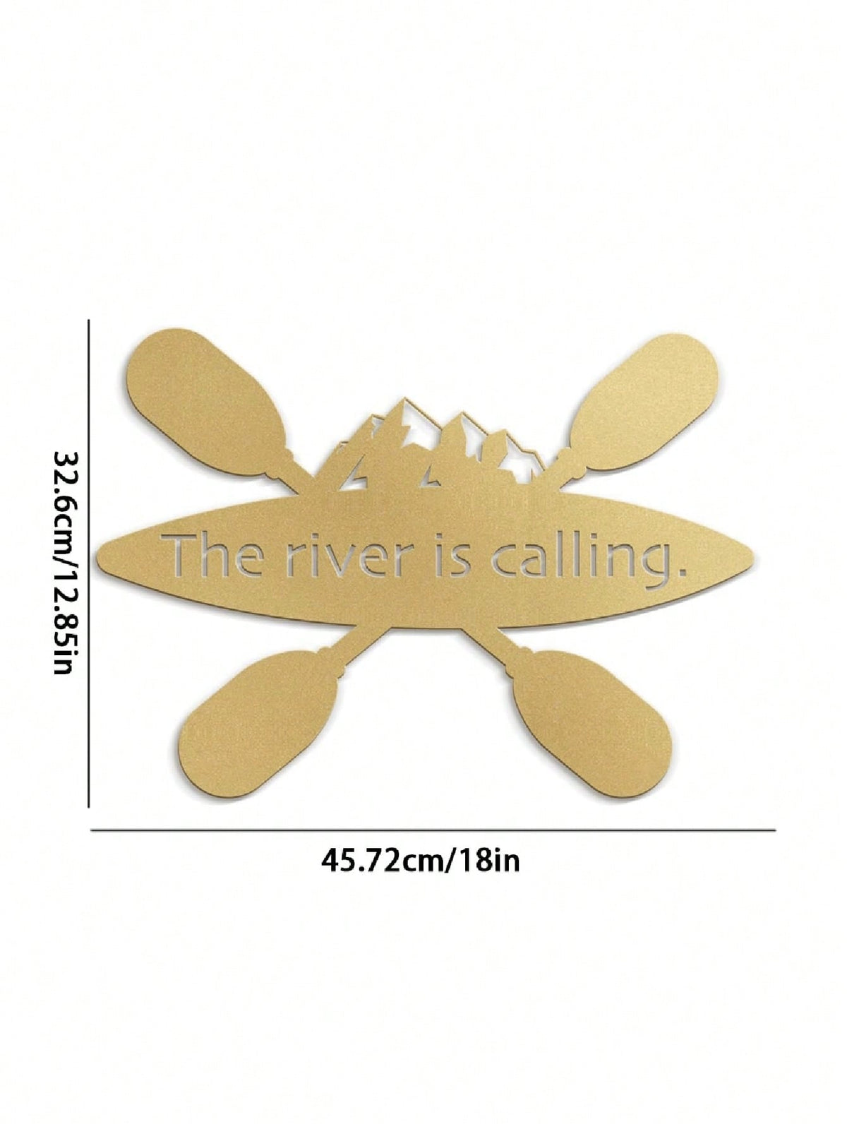 1pc Gold Metal Wall Decor, Contemporary Abstract Wall Sculpture Pendant, Perfect Home Decor For Living Room, Bedroom, Bathroom, Kitchen And Outdoor Space. Gold Decorative Sign, Perfect Lantern Gift. Gifts Birthday Graduation