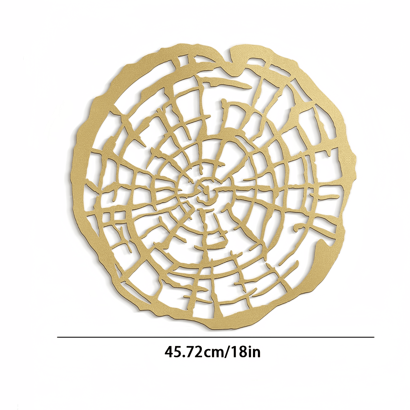 1pc Gold Metal Wall Decor, Contemporary Abstract Wall Sculpture Pendant, Perfect Home Decor For Living Room, Bedroom, Bathroom, Kitchen And Outdoor Space. Gold Decorative Sign, Perfect Lantern Gift. Gifts Birthday Graduation
