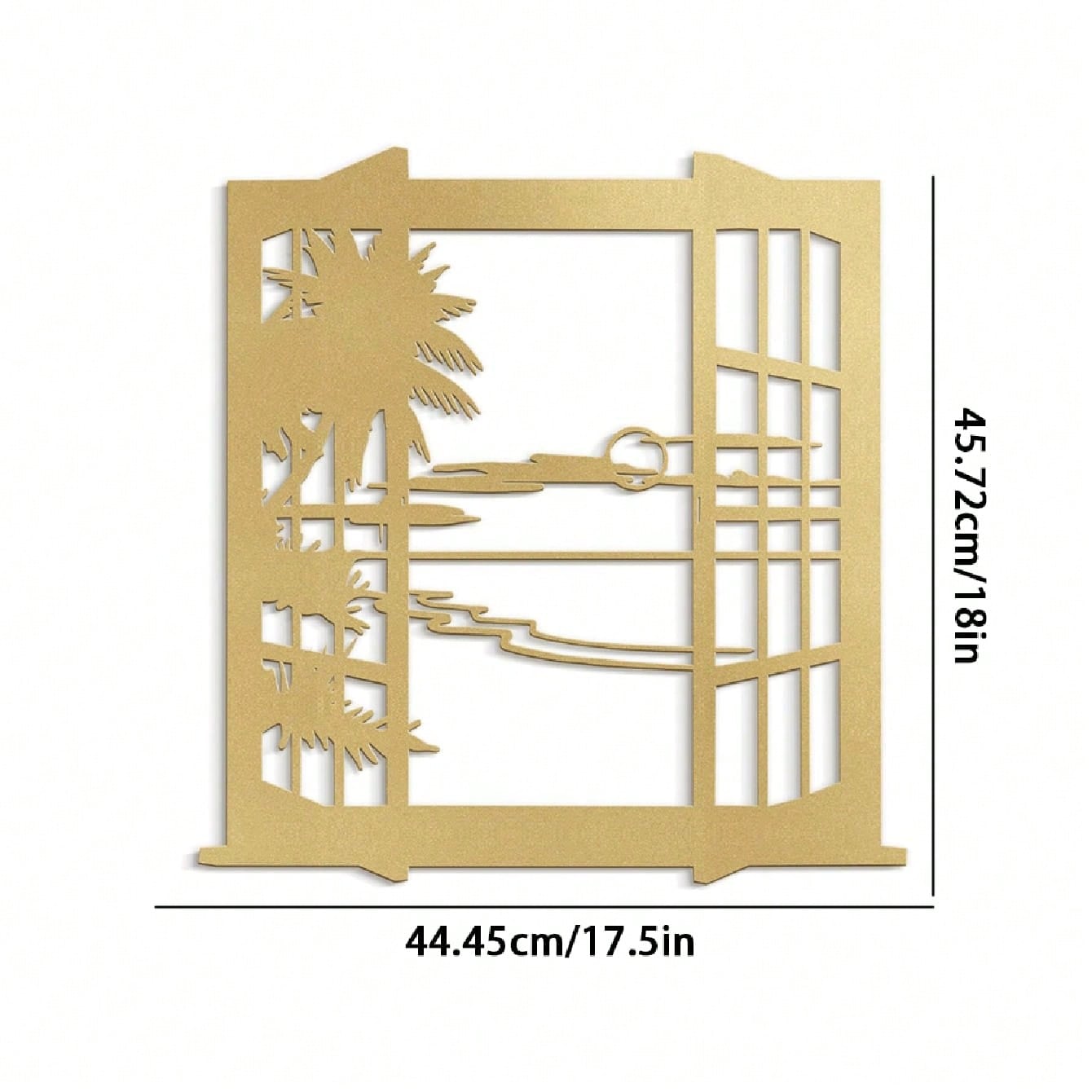 1pc Gold Metal Wall Decor, Contemporary Abstract Wall Sculpture Pendant, Perfect Home Decor For Living Room, Bedroom, Bathroom, Kitchen And Outdoor Space. Gold Decorative Sign, Perfect Lantern Gift. Gifts Birthday Graduation