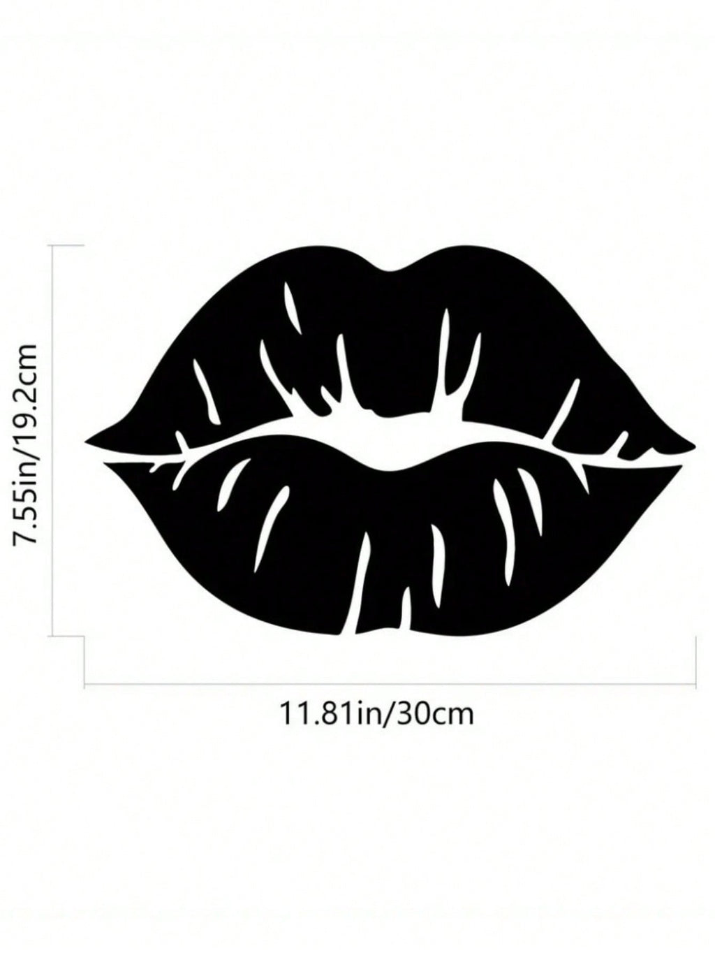 A set of 2 black metal kiss-shaped decorative pendants, highly distinctive, suitable as home decoration or personalized gifts, suitable for Valentine's Day, birthdays, graduations, and other occasions.