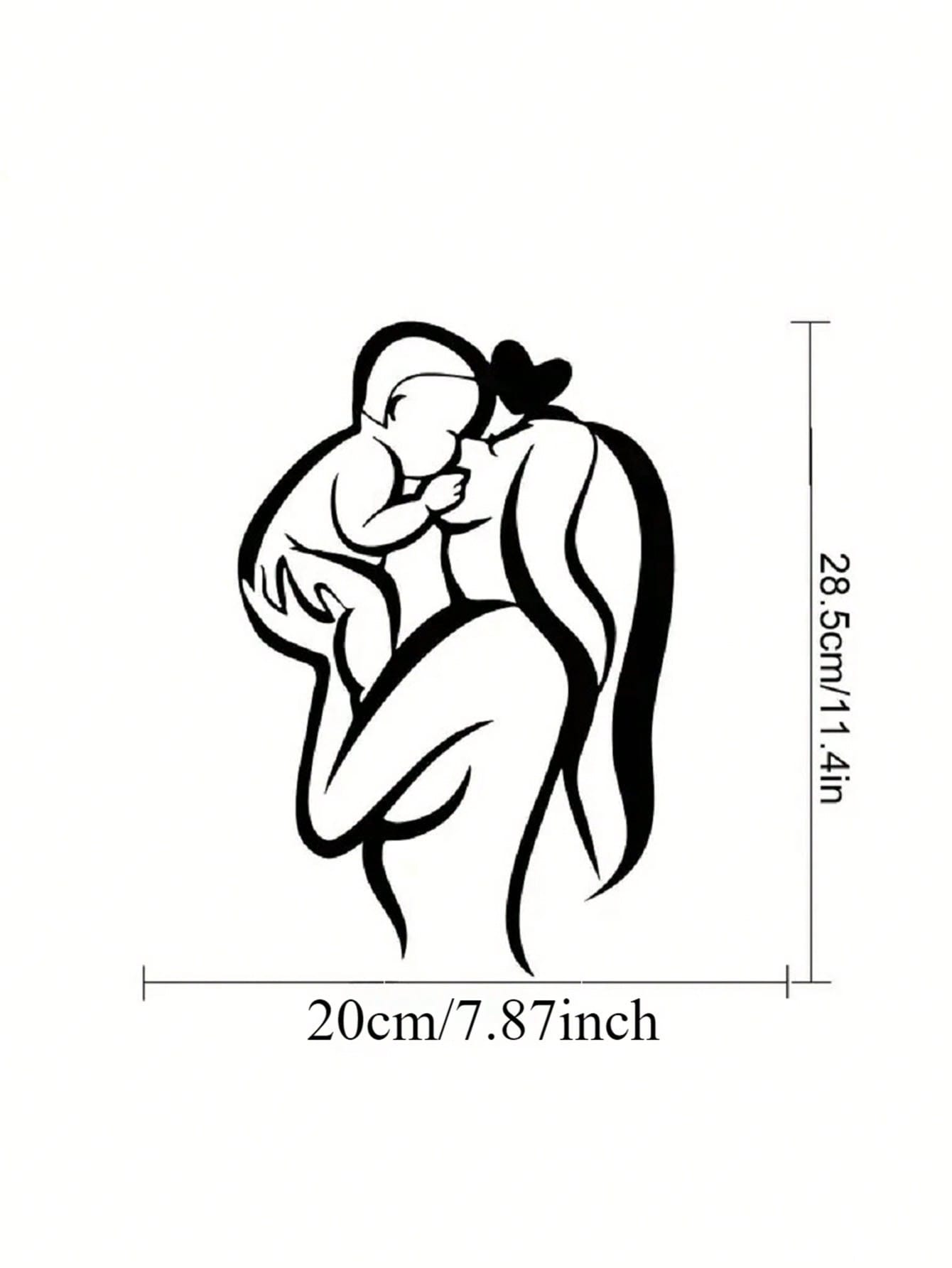 1件母子金属壁饰——真爱的象征，母亲节的理想之选。其优雅的设计，使其成为令人惊艳的房间墙面装饰，也是母亲节的绝佳节日装饰品。