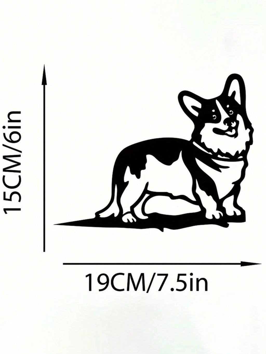 "1 Corgi Silhouette Hollow Wall Decor - Rural Outdoor Home Garden Decor, Perfect Garden Decor for Small Animal Lovers"