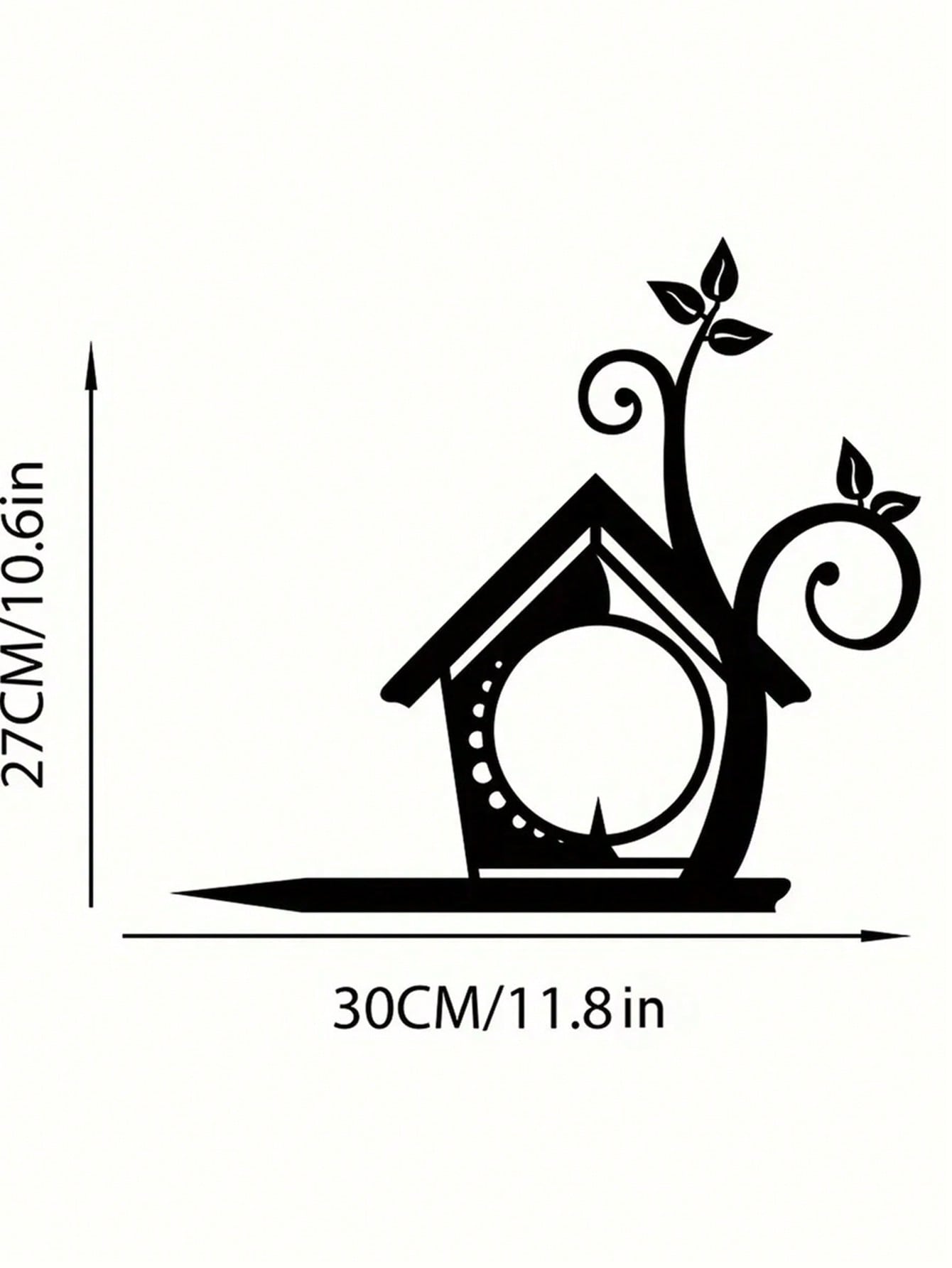 A black metal ball garden art set that can be used as a unique tree-mounted patio art decoration and garden decoration, making an ideal gift for a new house move with a natural style.