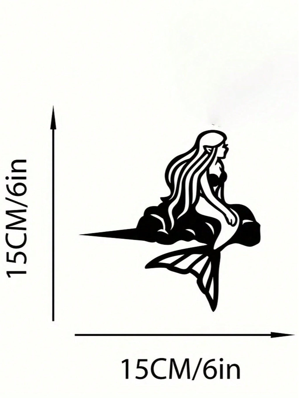 1 piece of black metal mermaid outdoor garden ornament, a special personalized gift to make your garden more elegant and suitable for people who love mermaids.