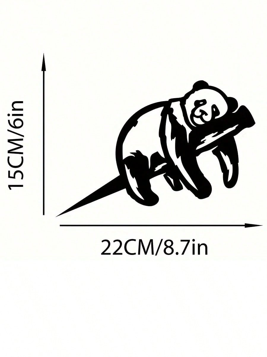A home decoration, black iron panda gardening ornament. It can be used as an outdoor personalized gift, suitable for gardens, courtyards and woods, etc. It is the best choice.