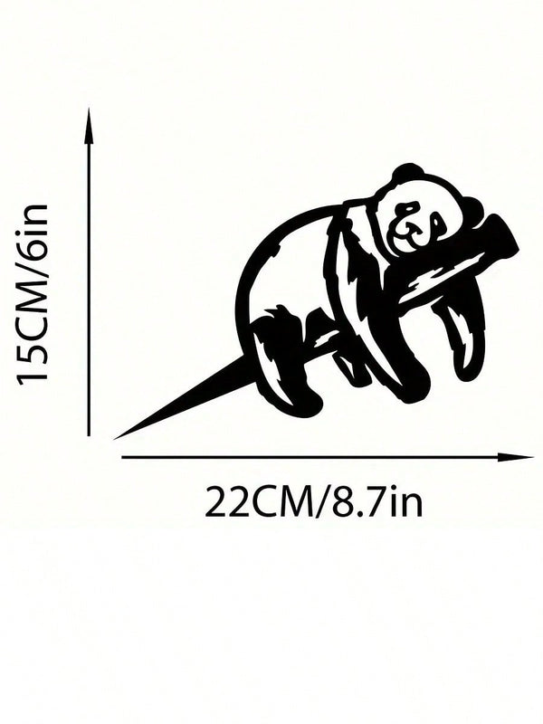A home decoration, black iron panda gardening ornament. It can be used as an outdoor personalized gift, suitable for gardens, courtyards and woods, etc. It is the best choice.