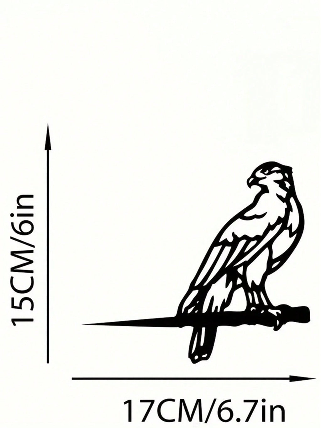 "1-Piece Eagle Metal Silhouette - Rustic Outdoor Wall Decoration for Home, Garden and Terrace, Perfect for Bird Lovers"