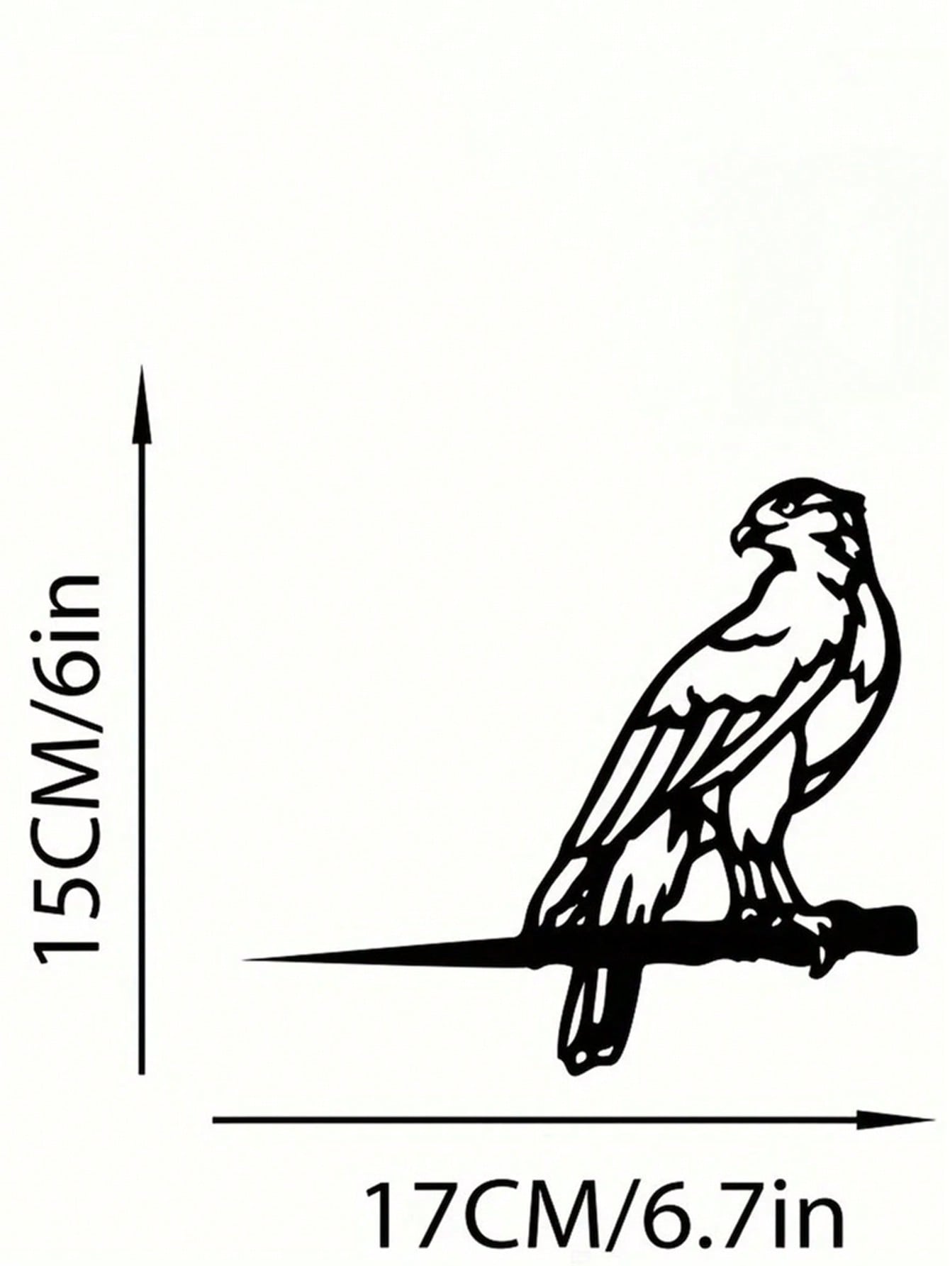 "1-Piece Eagle Metal Silhouette - Rustic Outdoor Wall Decoration for Home, Garden and Terrace, Perfect for Bird Lovers"