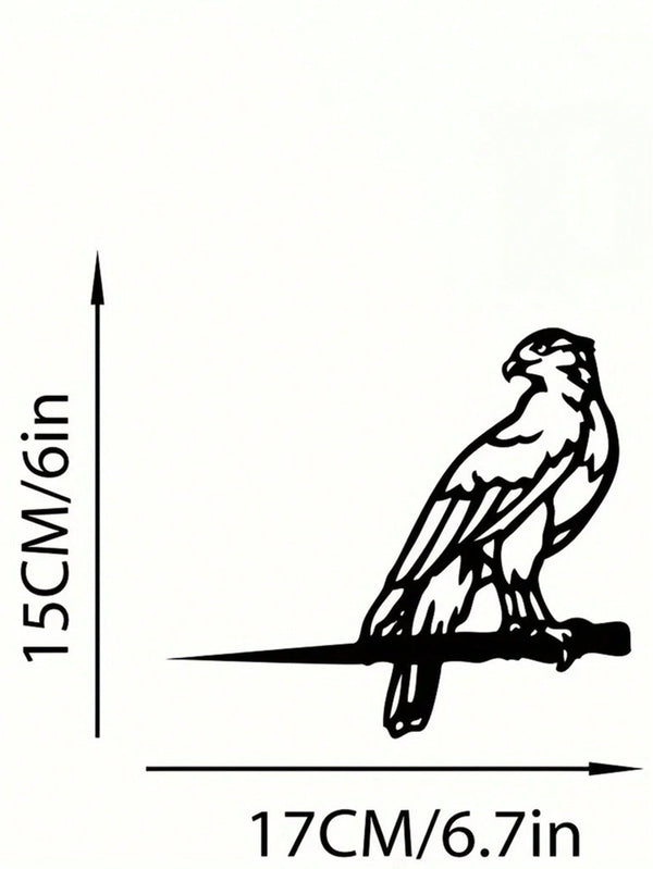 "1-Piece Eagle Metal Silhouette - Rustic Outdoor Wall Decoration for Home, Garden and Terrace, Perfect for Bird Lovers"