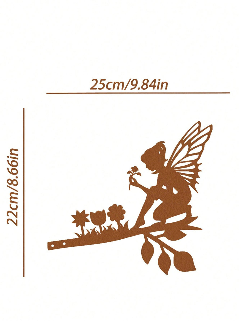 1 piece of fairy-picking metal wall decoration, rustic style, perfect for garden and courtyard decoration, dreamy and artistic.