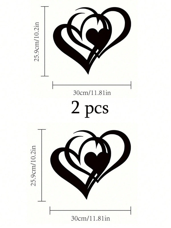 1 Piece Of Heart-Shaped Metal Wall Decoration Art Decoration, Unique Heart-Shaped Logo Metal Wall Decoration, Wall Mounted Geometric Decoration