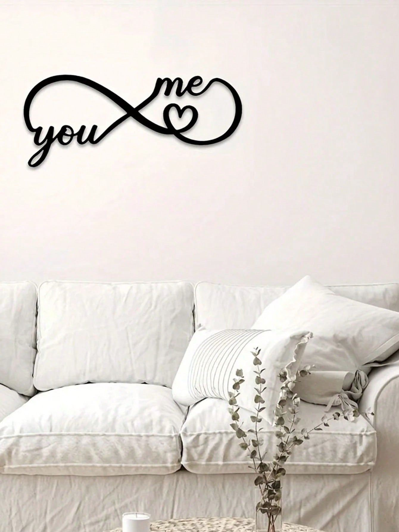 1 Piece, Metal "LOVE" Sign Wall Decoration, Rustic Black Wall Art Hanging Hollow Out Decor, Home Wall Metal Hanging