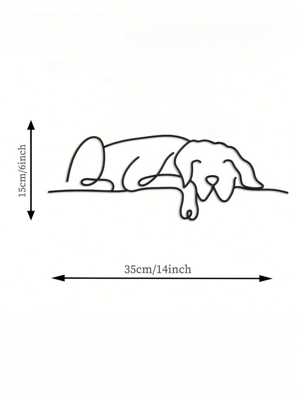 1-piece set, animal metal wall decoration, minimalist line art sleeping dog wall decoration, suitable for entrance and living room wall decorations, birthday gifts, pet lover gifts, suitable for modern home decor, home decor, room decoration