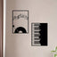 2 Pieces Metal Music Wall Art Decor Black Line Drawing Wall Decoration Modern Home Wall Art Sculpture Office Living Room Bedroom