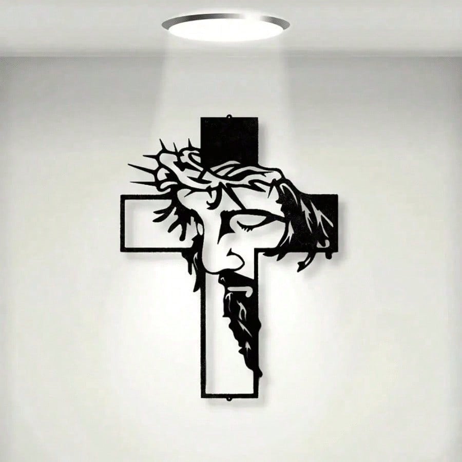 1 metal cross symbol wall decoration, suitable for Halloween, Easter, Thanksgiving decoration, can also be used for office, restaurant, lobby wall decoration, holiday room decoration.