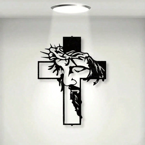 1 metal cross symbol wall decoration, suitable for Halloween, Easter, Thanksgiving decoration, can also be used for office, restaurant, lobby wall decoration, holiday room decoration.