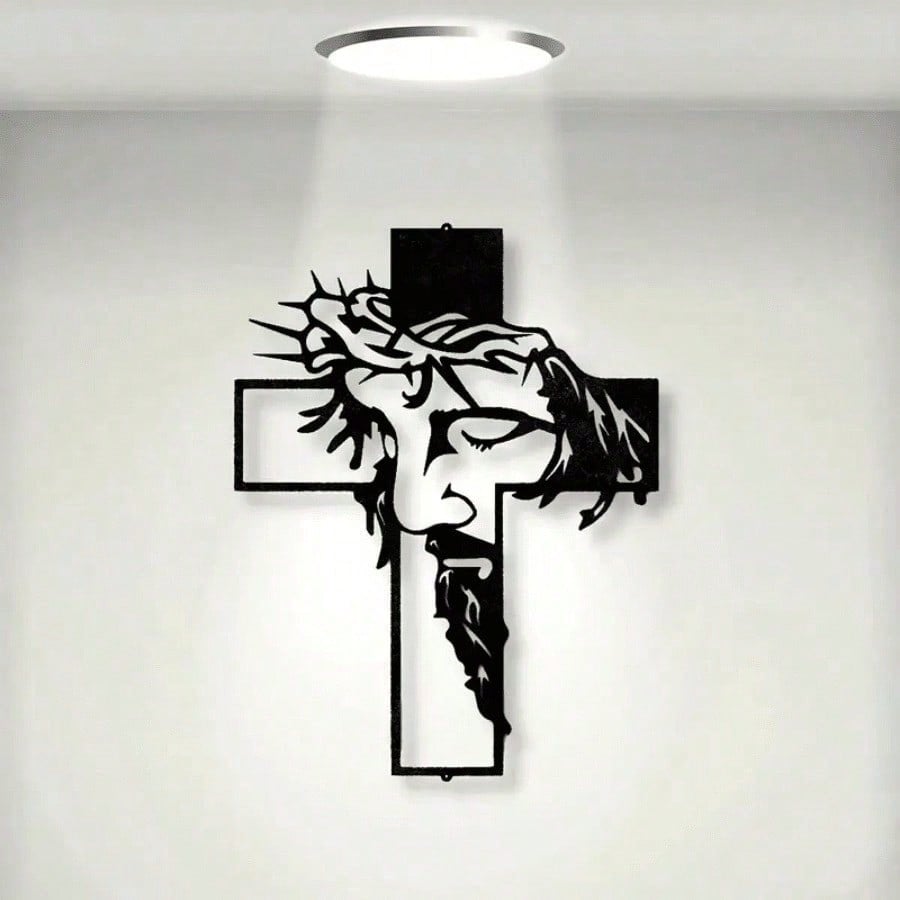 1 metal cross symbol wall decoration, suitable for Halloween, Easter, Thanksgiving decoration, can also be used for office, restaurant, lobby wall decoration, holiday room decoration.