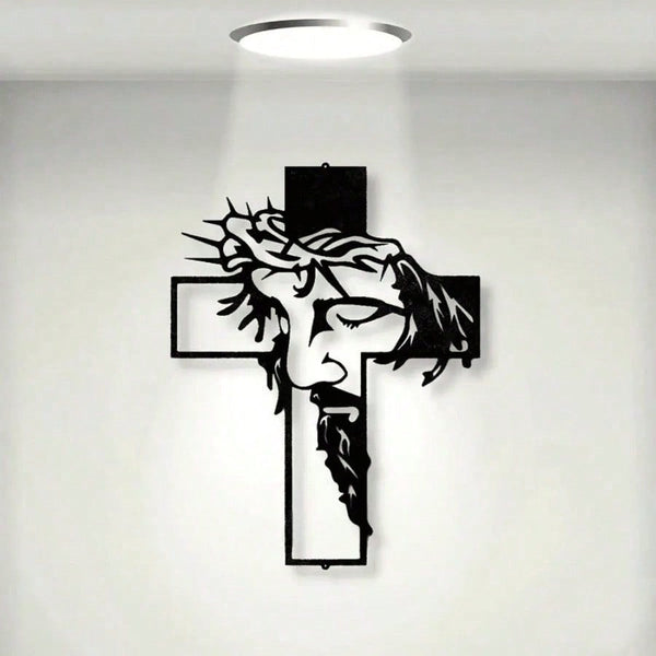 1 metal cross symbol wall decoration, suitable for Halloween, Easter, Thanksgiving decoration, can also be used for office, restaurant, lobby wall decoration, holiday room decoration.