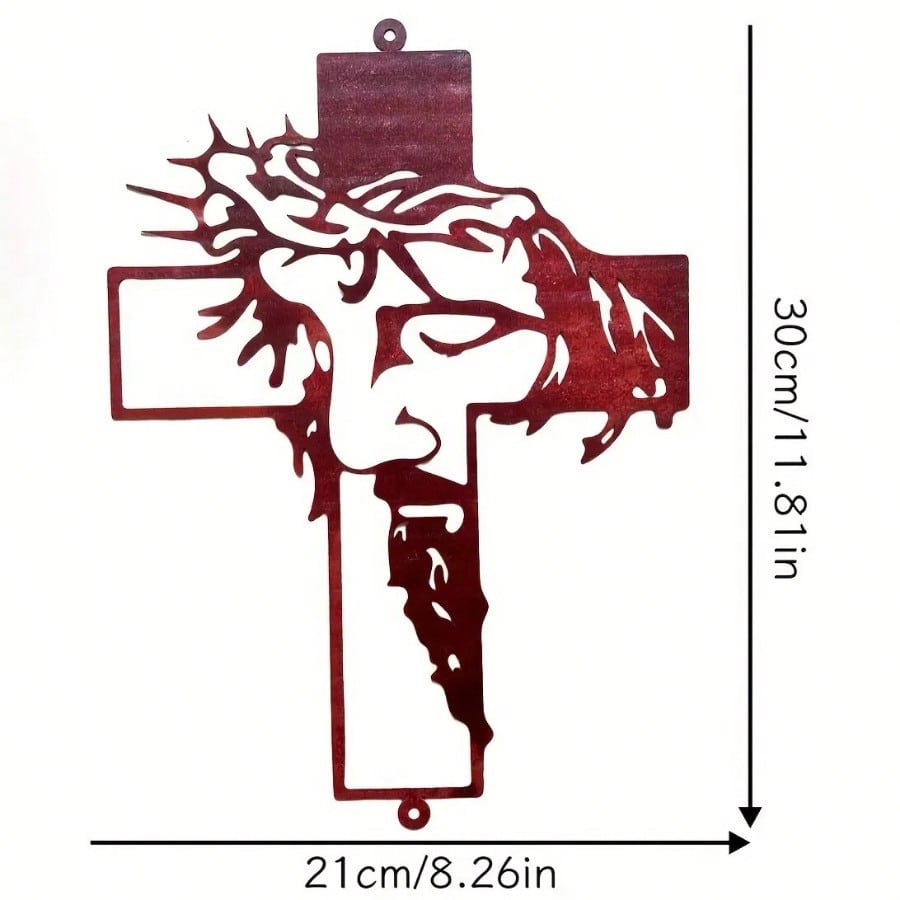 1 metal cross symbol wall decoration, suitable for Halloween, Easter, Thanksgiving decoration, can also be used for office, restaurant, lobby wall decoration, holiday room decoration.