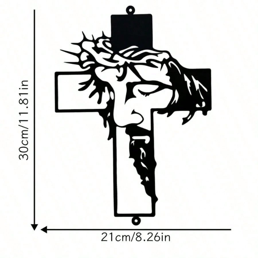 1 metal cross symbol wall decoration, suitable for Halloween, Easter, Thanksgiving decoration, can also be used for office, restaurant, lobby wall decoration, holiday room decoration.