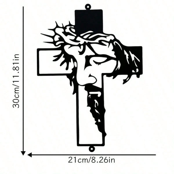 1 metal cross symbol wall decoration, suitable for Halloween, Easter, Thanksgiving decoration, can also be used for office, restaurant, lobby wall decoration, holiday room decoration.