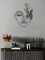 1pc Woman Face/Abstract Face Lines Modern Black Metal Wall Home Decoration Hanging Wall Art Suitable For Home Decoration , Bedroom, Dining Room, Bathroom Living Room, Home Decoration , Room Decoration , Wall Decoration.