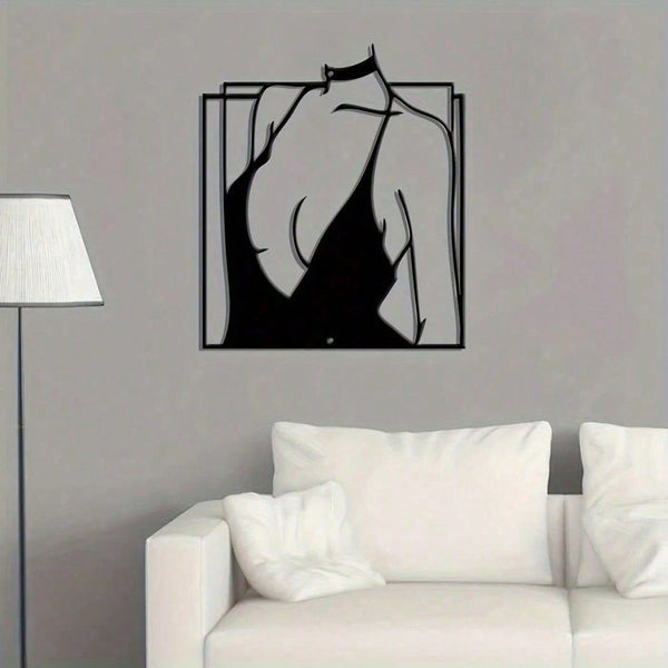 Elegant female silhouette metal wall decoration - modern home decoration, suitable for living rooms, bedrooms, and outdoor spaces, ideal for modern home decor, home decor, room decor, bedroom decor, bathroom decoration, waterproof