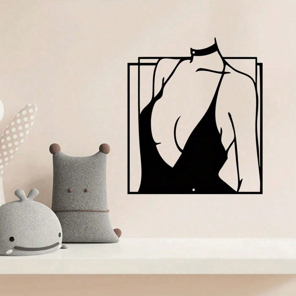 Elegant female silhouette metal wall decoration - modern home decoration, suitable for living rooms, bedrooms, and outdoor spaces, ideal for modern home decor, home decor, room decor, bedroom decor, bathroom decoration, waterproof