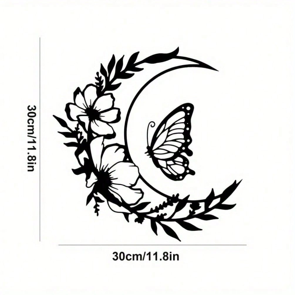 Lunar Bloom Metal Wall Art - Elegant Steel Decor For Living Room/Bedroom | Premium Home Gift,Suitable For Modern Home Decor, Home Decoration
