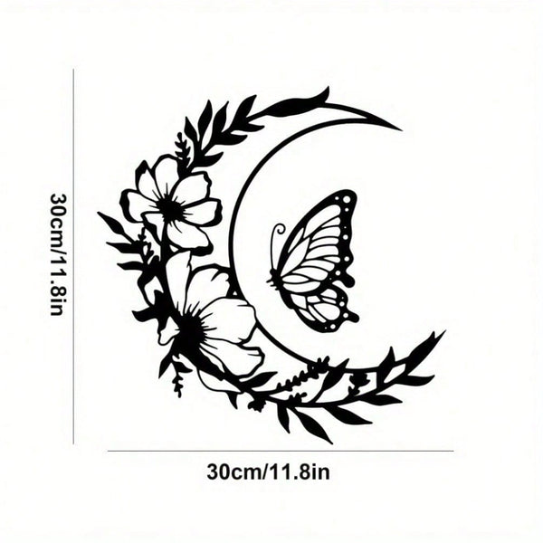 Lunar Bloom Metal Wall Art - Elegant Steel Decor For Living Room/Bedroom | Premium Home Gift,Suitable For Modern Home Decor, Home Decoration