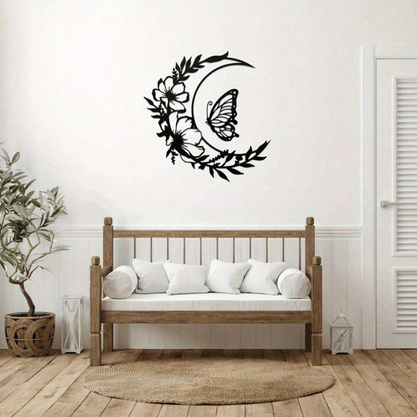 Lunar Bloom Metal Wall Art - Elegant Steel Decor For Living Room/Bedroom | Premium Home Gift,Suitable For Modern Home Decor, Home Decoration