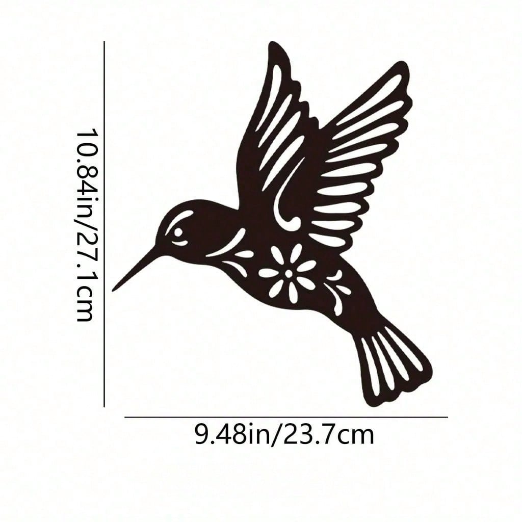 Minimalist Black Metal Bird Wall Art - Elegant Branch Pendant for Indoor/Outdoor Decor | Nature-Inspired Home Accent，Suitable for modern home decoration, home decoration, room decoration, wall decoration for bedroom, living room or bathroom, waterproof, r Secondary image