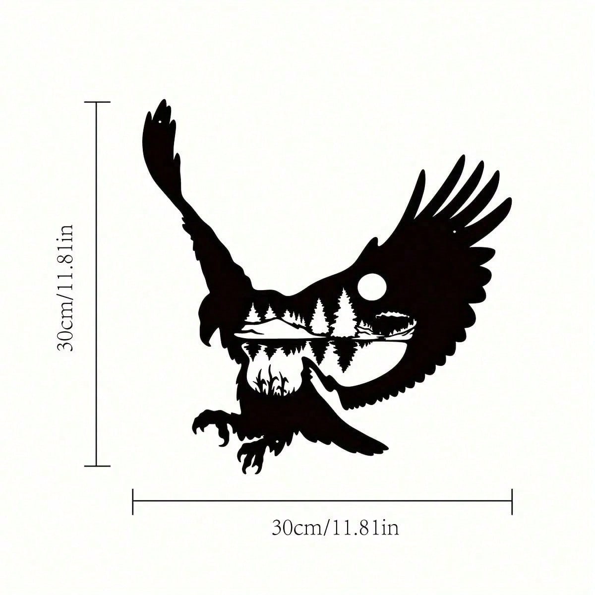 1-Piece Artisanal Metal Bald Eagle Wall Art: Boasting Exquisite Metallic Texture, It Effortlessly Brightens Up Living Rooms And Patios, Creating A Sophisticated Home Atmosphere.Suitable For Modern Home Decoration, Home Decoration, Room Decoration, Wall De