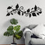 1 large black ivy branch metal wall decoration, elegant laser cut, suitable for bedroom and living room decoration, easy to hang, ideal gift for plant lovers, and women's art decoration, suitable for home, living room, patio or garden, balcony decoration.