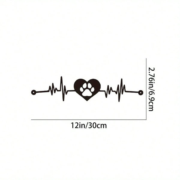 1 Piece Of Heart-Shaped Metal Wall Decoration Art Decoration, Unique Heart-Shaped Logo Metal Wall Decoration, Wall Mounted Geometric Decoration