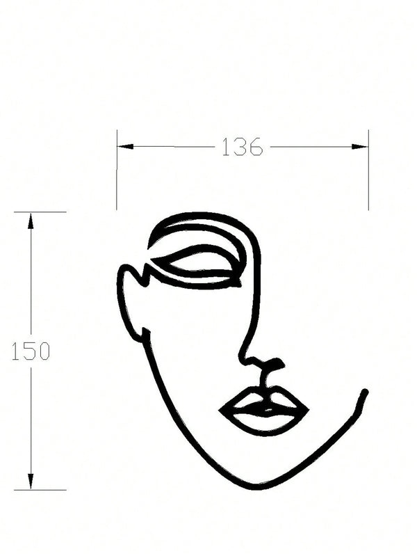 A metal wall decoration, line outline of the flower figure abstract art style, metal signage. Suitable for home decoration, wall decoration and room decoration. Can be used in living room, bedroom, dining room.