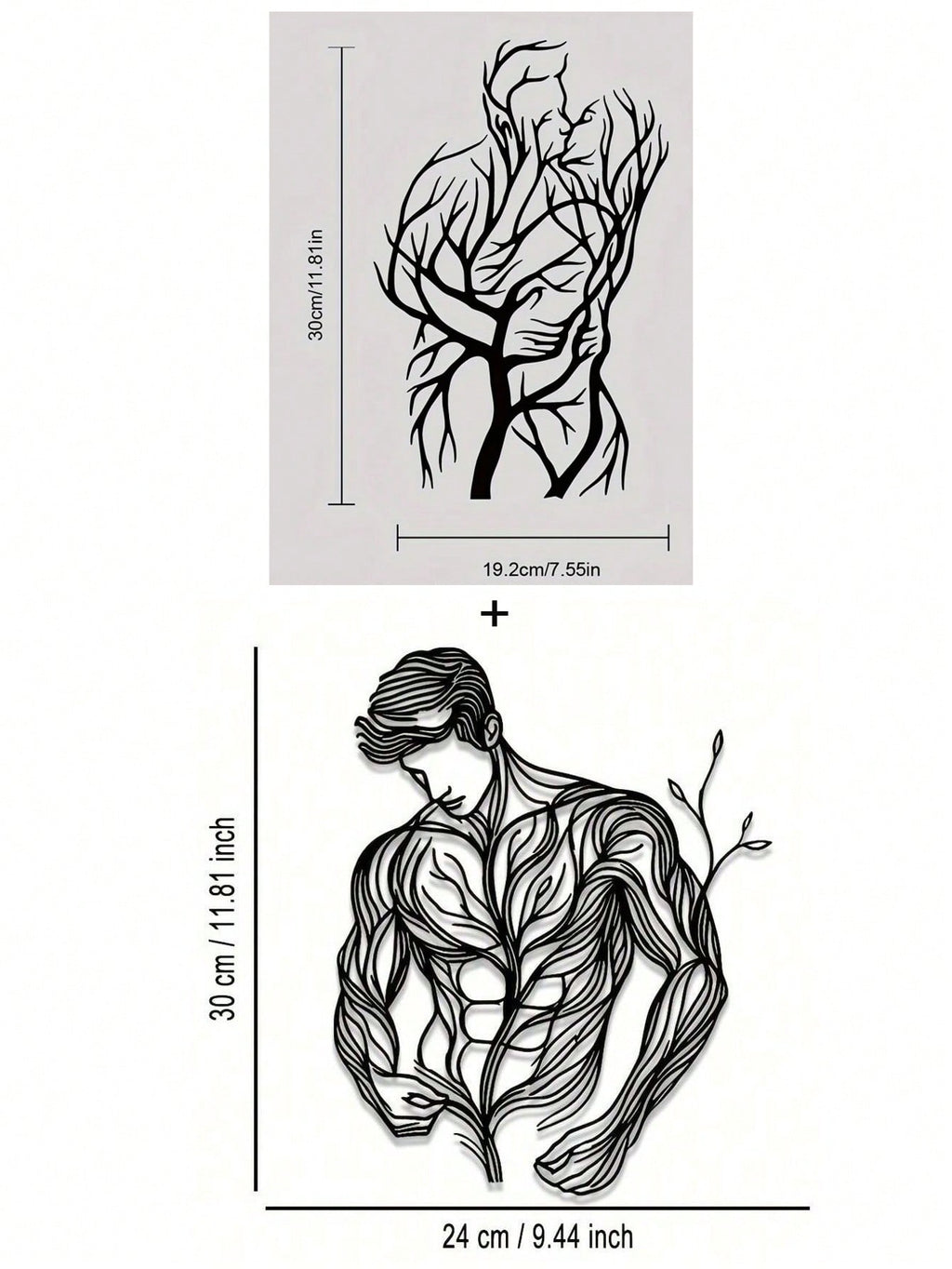 A metal wall decoration, line outline of the flower figure abstract art style, metal signage. Suitable for home decoration, wall decoration and room decoration. Can be used in living room, bedroom, dining room.