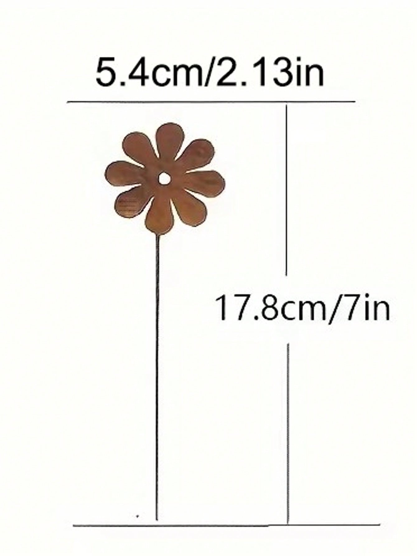 1个复古金属野趣花园插杆 - 适用于户外草坪和花盆装饰。花园装饰、户外金属装饰、花园地插、复古花园装饰。适合现代家居装饰、家居装饰。