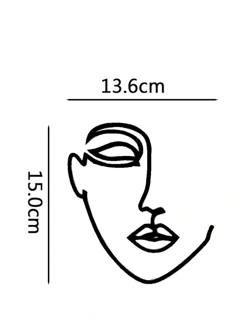 1pc Woman Face/Abstract Face Lines Modern Black Metal Wall Home Decoration Hanging Wall Art Suitable For Home Decoration , Bedroom, Dining Room, Bathroom Living Room, Home Decoration , Room Decoration , Wall Decoration.