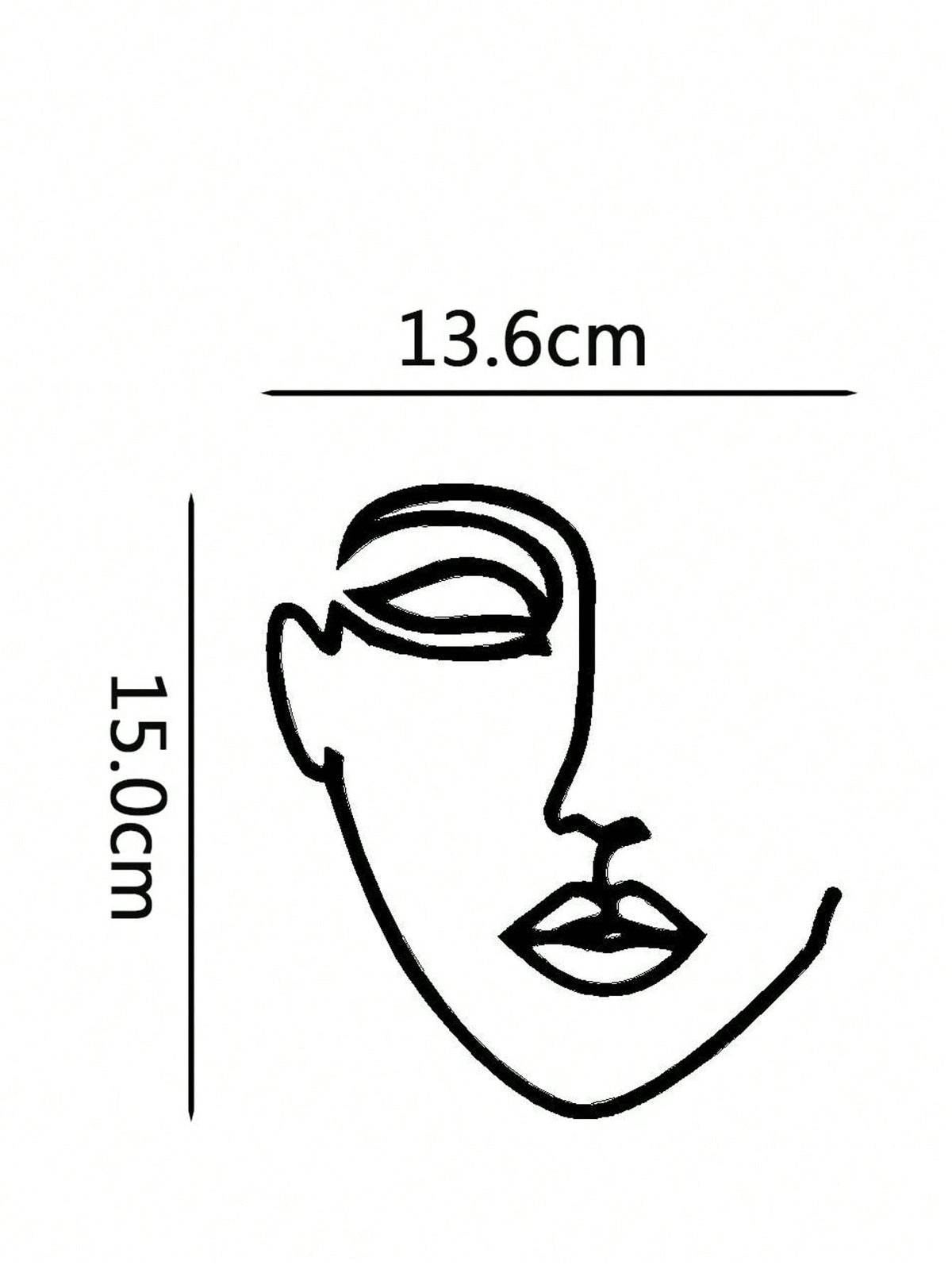 1pc Woman Face/Abstract Face Lines Modern Black Metal Wall Home Decoration Hanging Wall Art Suitable For Home Decoration , Bedroom, Dining Room, Bathroom Living Room, Home Decoration , Room Decoration , Wall Decoration.