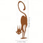 Outdoor Halloween Garden Rust Metal Cat Fence Decorations, Metal Cat Fence Top Hat Decoration Metal Cat Silhouette Metal Fence Art Decoration Cat Garden Statue.The Product Is Specially Made In A Rusty Metal Style!,Suitable For Garden,Garden Decor,Holiday