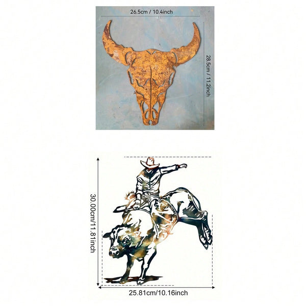 1 unique character riding metal matador art wall decoration, interior decoration, bedroom wall decoration, living room wall decoration, metal art wall decoration, suitable for modern home decoration, home decoration, room decoration, bedroom decoration